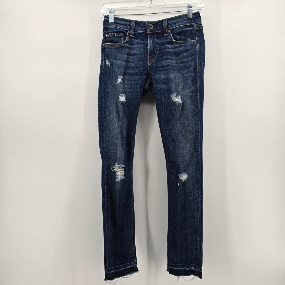 Rag & Bone Dre Slim Boyfriend Jeans Colvin Distressed Raw Hem Women 24